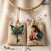 jasmine and aquafresh aroma sachet combo hanging air freshener for car home wardrobe long lasting fragrance pouch