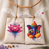 premium aroma sachet combo jasmine aquafresh lotus ganpati hanging air freshener for car home wardrobe long lasting fragrance