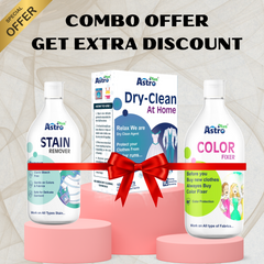 Special Combo Offer Get Extra Discount (Dry Clean At Home 10 Wipes , Stain Remover 500ml , Color Fixer 500ml))