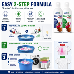 Color Run Remover Combo for Color Bleeding & Dye Transfer Removal