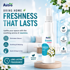 Astro Plus Jasmine Room Freshener 200ml | Jasmine Air Freshener Spray | Long Lasting Room Freshener | Home Air Freshener Spray | Bathroom Air Freshener | Office Room Freshener | Car Air Freshener Spray | Floral Jasmine Room Spray | Room Deodorizer Spray | Odour Eliminator Spray | Home Fragrance Spray | Premium Jasmine Air Freshener | Indoor Air Freshener | Air Freshener for Home and Office | Astro Plus Room Freshener | Jasmine Room Perfume Spray | Fresh Floral Room Spray | Bathroom Odour Remover | Long Last