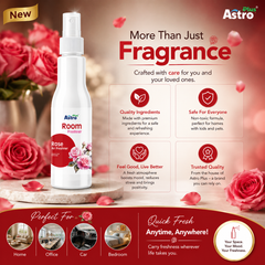 Astro Plus Rose Room Freshener Spray 200ml | Rose Air Freshener | Long Lasting Room Freshener | Home Air Freshener | Car Air Freshener | Bathroom Freshener | Kitchen Odour Remover | Office Room Spray | Floral Fragrance Spray | Premium Air Freshener