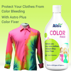 Astro Plus Color Fixer bottle| designed to protect and preserve the vibrancy of clothes| preventing color fading for longer-lasting freshness