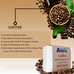 Handmade coffee soap bar with natural ingredients| exfoliating and nourishing for smooth skin