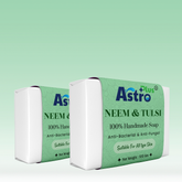 Handmade Neem Tulsi Soap | Natural and Organic Skincare | Pure Neem Tulsi Soap for Sensitive Skin | Neem Tulsi Soap Bar - Handmade and Ayurvedic |