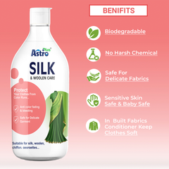 Astro Plus+ Silk & Wool Care Washing Liquid | Delicate Detergent for Silk Saree & Clothes Wash At Home(500ml)