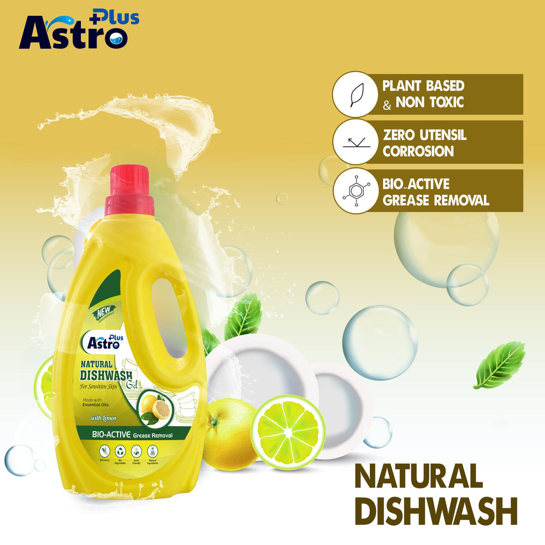 Astro Plus Dish Wash With Aloe Vera Gel Herbal Dish Wash Remove Tough Grease Safe On Hands Dish Cleaning Gel - astroshoppingmart