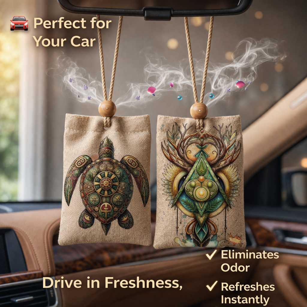 jasmine and aquafresh aroma sachet combo turtle spiritual hanging air freshener for car home wardrobe long lasting fragrance