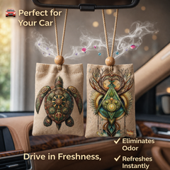 jasmine and aquafresh aroma sachet combo turtle spiritual hanging air freshener for car home wardrobe long lasting fragrance