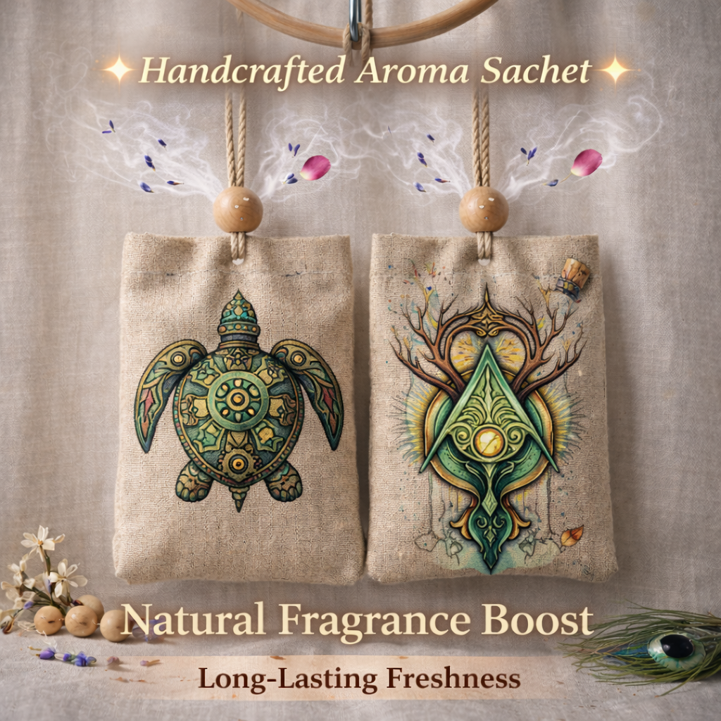 jasmine and aquafresh aroma sachet combo turtle spiritual hanging air freshener for car home wardrobe long lasting fragrance