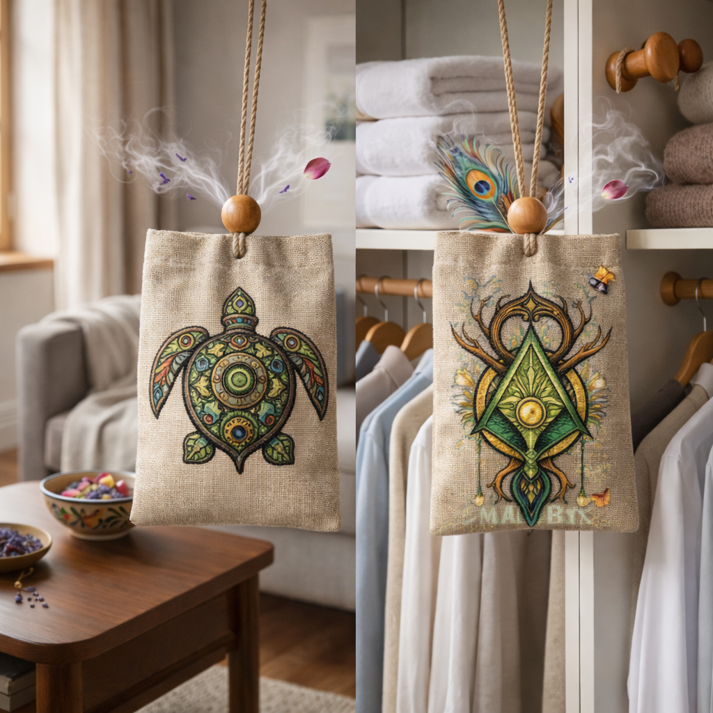 jasmine and aquafresh aroma sachet combo turtle spiritual hanging air freshener for car home wardrobe long lasting fragrance