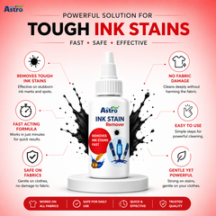 Astro Plus Ink Stain Remover 100ml Pen Ink Cleaner for Clothes and Fabric