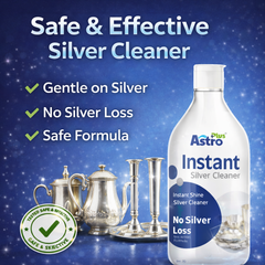 silver cleaner liquid| instant silver cleaner| silver tarnish remover, silver utensils cleaner| pooja silver cleaner| silver polish liquid india| Astro Plus silver cleaner