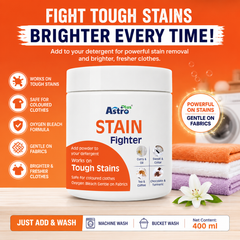 Astro Plus Stain Fighter oxygen bleach powder| fabric stain remover for coloured clothes| laundry stain remover powder| curry and oil stain remover| tea and coffee stain remover| chocolate stain remover powder| sweat and collar stain remover| oxygen bleach laundry booster| colour safe stain remover| Astro Plus fabric cleaner