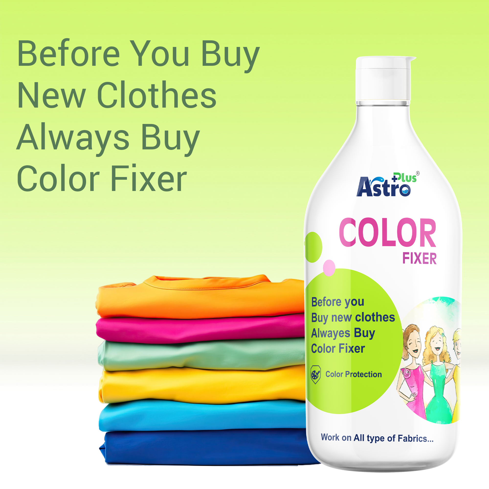 Color Fixer Astro Plus Fabric Color Fixer Works on Silk, Cotton, Georgette Fabric