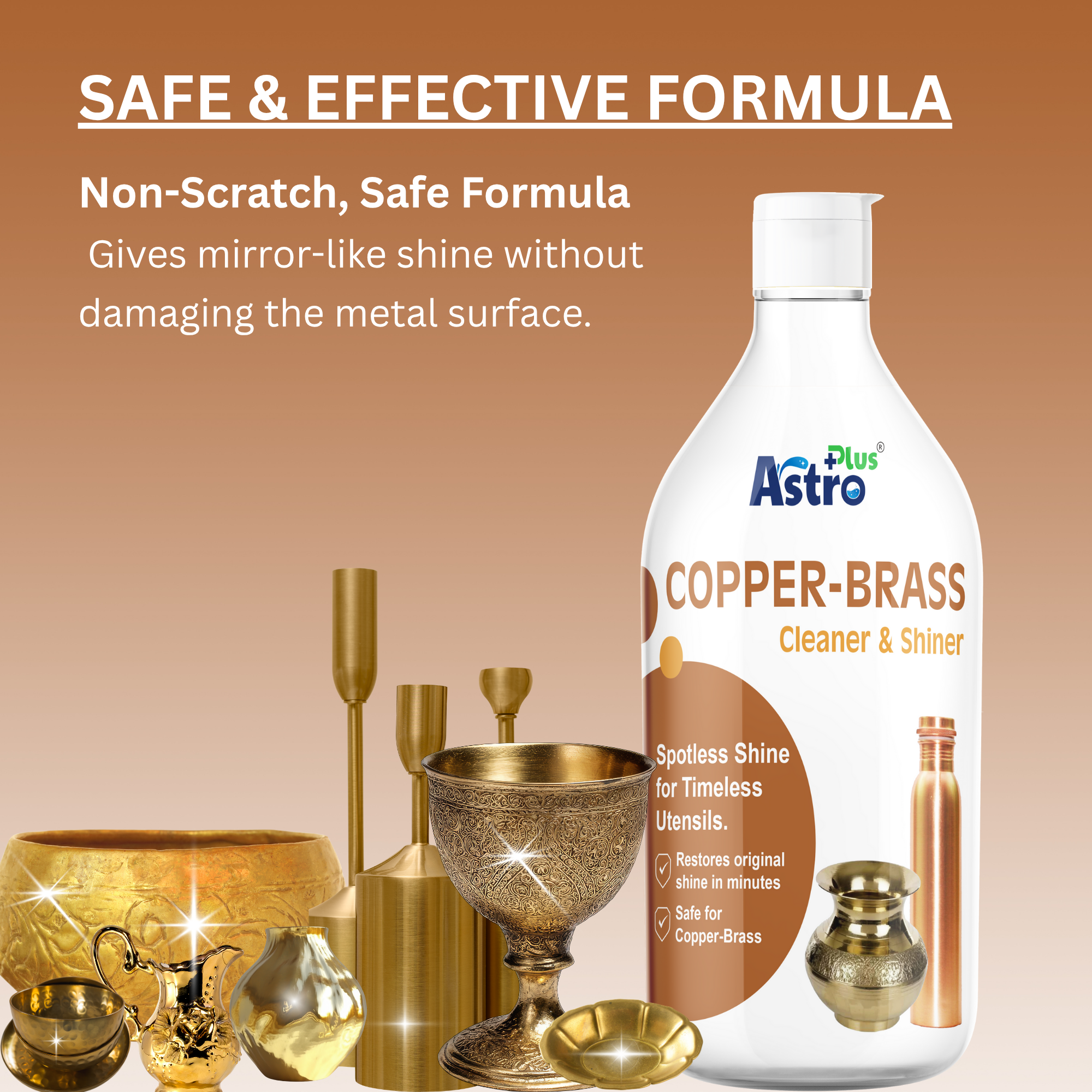 astro plus copper and brass cleaner| copper and brass cleaner liquid| best copper cleaner India| brass cleaner for utensils| copper polish liquid|brass polish cleaner| tarnish remover for copper| oxidation remover for brass| metal cleaner for utensils| copper cleaning solution| brass cleaning solution| copper brass shine restorer