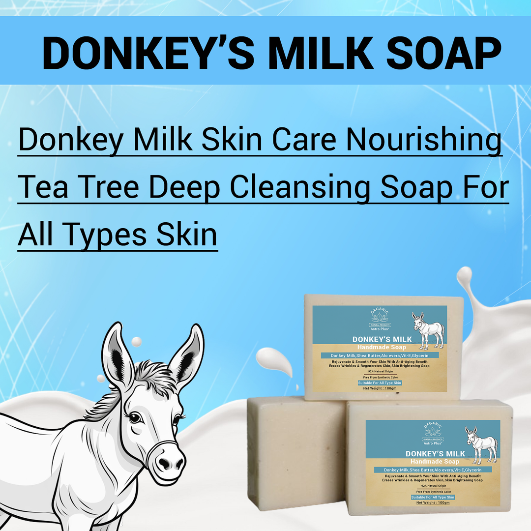 Donkey Milk Homemade Handcrafted Soap Bar - Nourishing & Hydrating with Natural Ingredients, Gentle for Sensitive Skin - astroshoppingmart