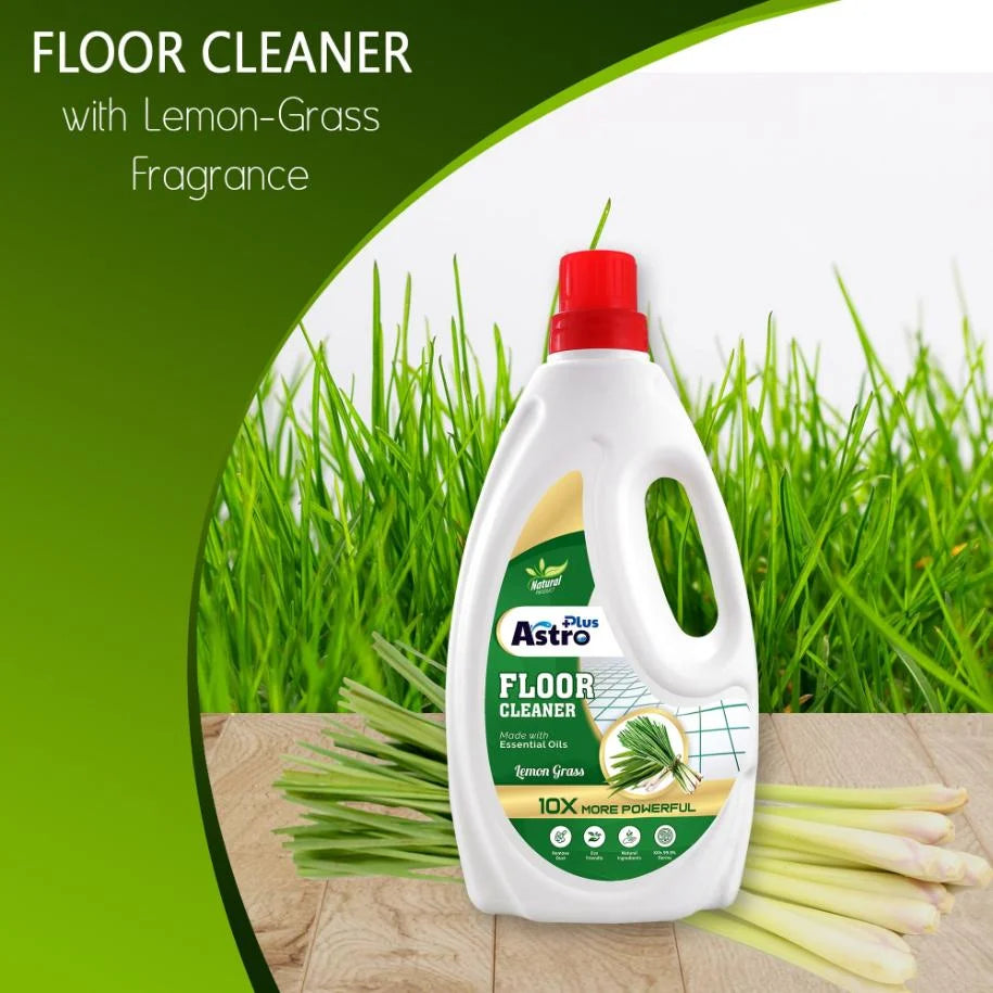 Astro Plus FLOOR CLEANER 1L LEMON GRASS Natural Disinfectant Insect Repellent Skin Safe, Baby Safe , Pet-Friendly