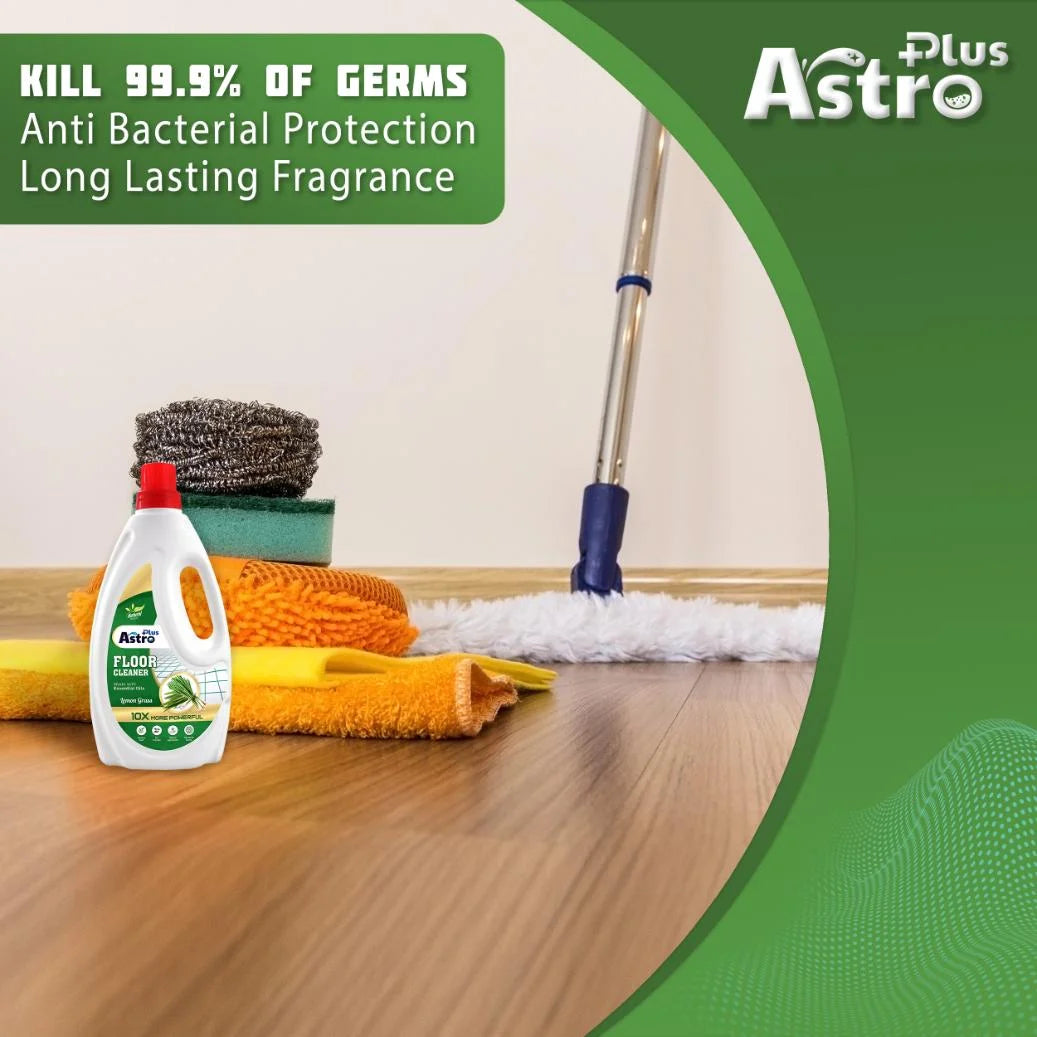 Astro Plus FLOOR CLEANER 1L LEMON GRASS Natural Disinfectant Insect Repellent Skin Safe, Baby Safe , Pet-Friendly