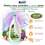 Load image into Gallery viewer, ASTRO PLUS Veggie Wash Clean Fruits &amp; Vegetables Natural Action, Removes Pesticides Germs Safe to use on Veggies and Fruits Washing Liquid (500 ml) - astroshoppingmart
