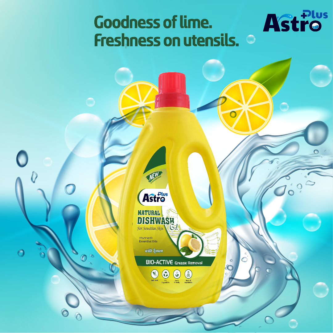 Astro Plus Dish Wash With Aloe Vera Gel Herbal Dish Wash Remove Tough Grease Safe On Hands Dish Cleaning Gel - astroshoppingmart