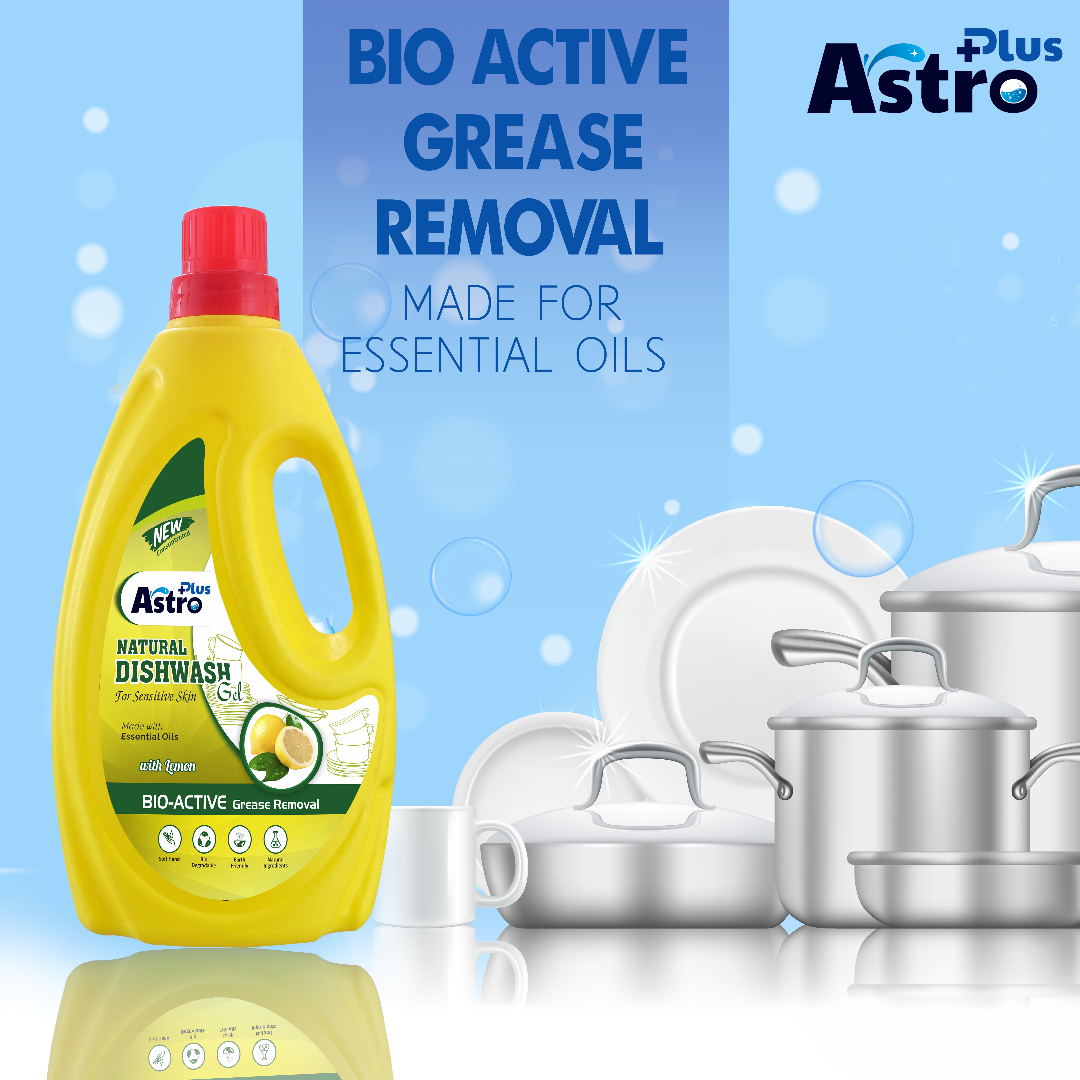 Astro Plus Dish Wash With Aloe Vera Gel Herbal Dish Wash Remove Tough Grease Safe On Hands Dish Cleaning Gel - astroshoppingmart