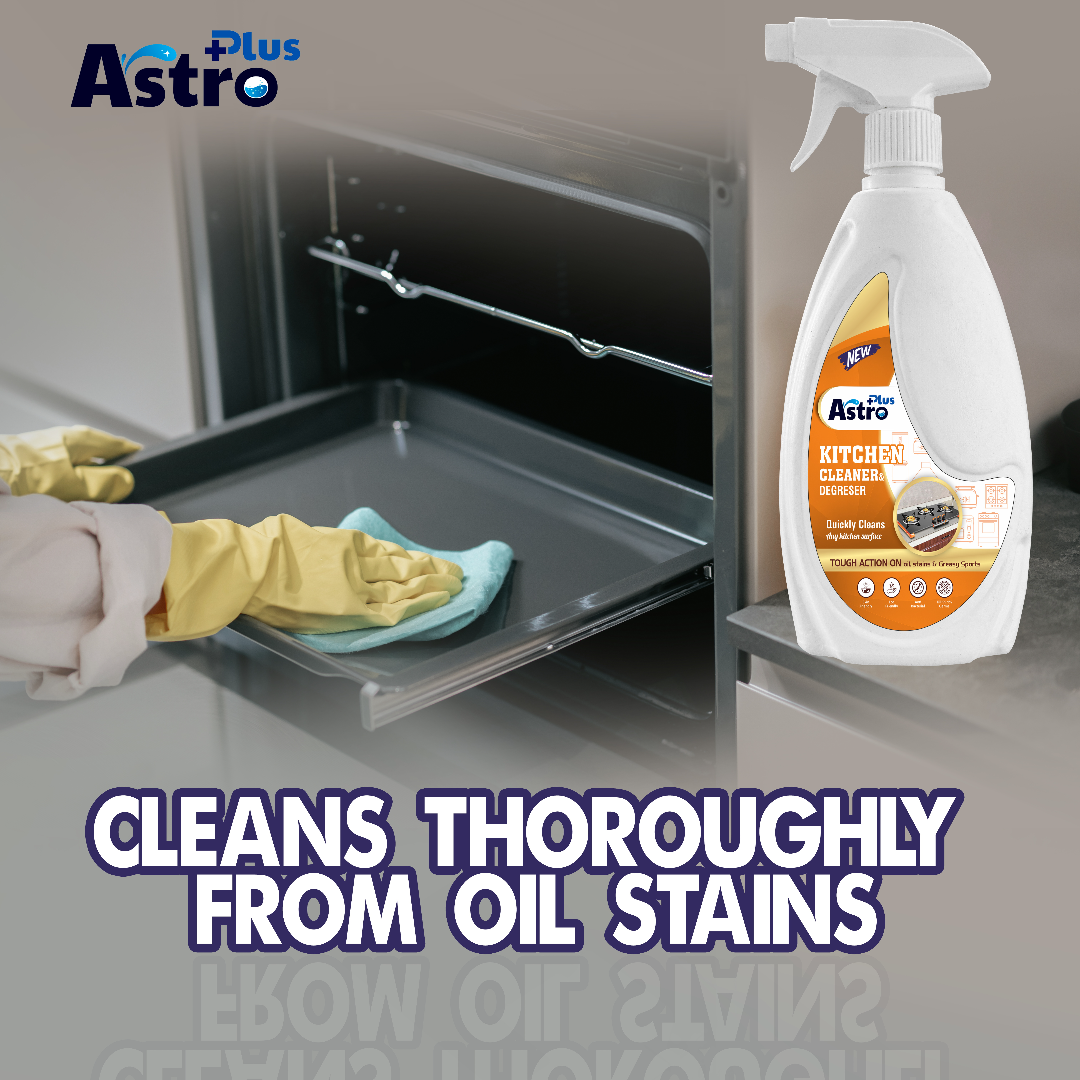 Astro Plus Kitchen Cleaner Remove Tough Grease|Cleans Stove ,Sink AND Chimney Etc.(500 ML). - astroshoppingmart