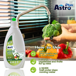 Load image into Gallery viewer, ASTRO PLUS Veggie Wash Clean Fruits &amp; Vegetables Natural Action, Removes Pesticides Germs Safe to use on Veggies and Fruits Washing Liquid (500 ml) - astroshoppingmart
