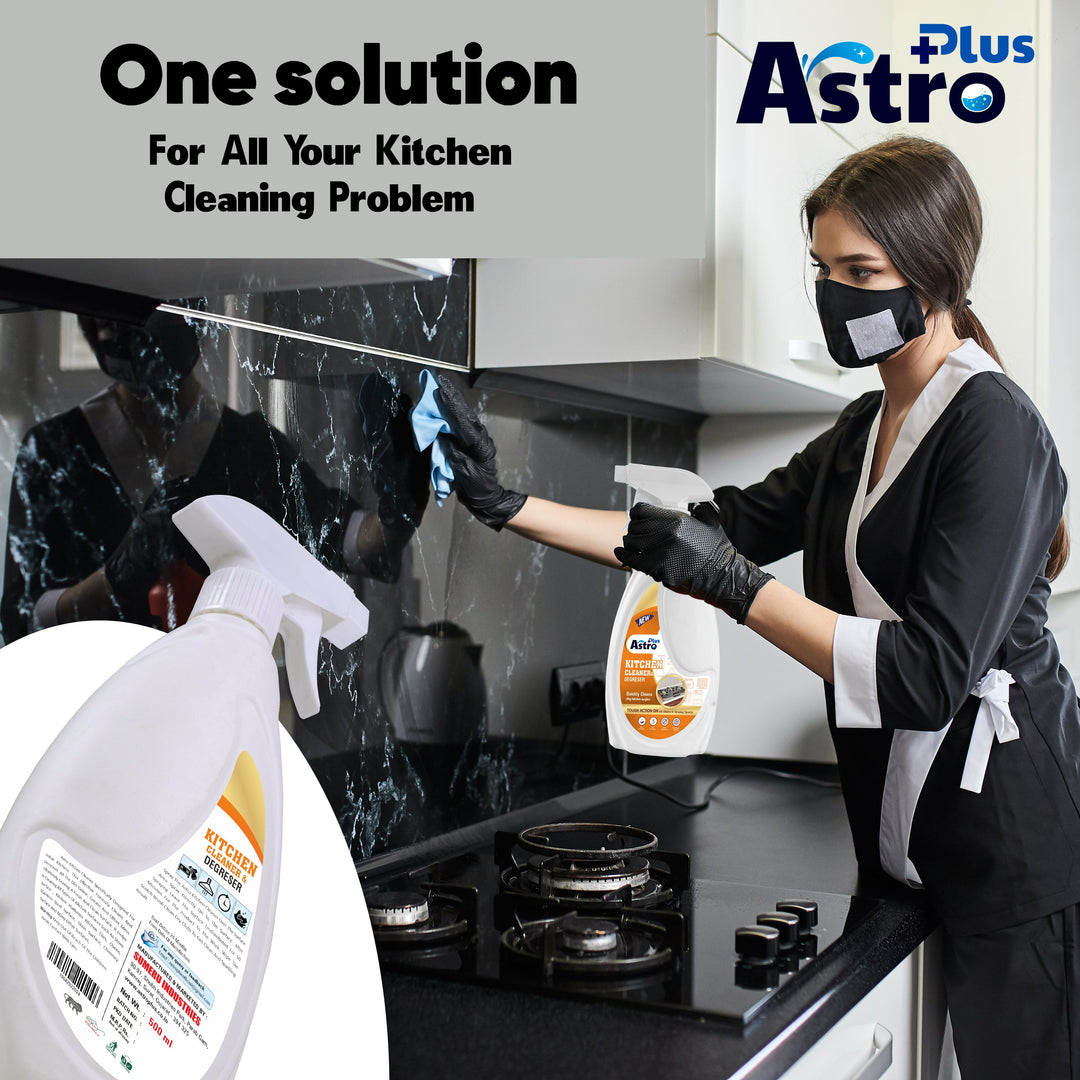 Astro Plus Kitchen Cleaner Remove Tough Grease|Cleans Stove ,Sink AND Chimney Etc.(500 ML). - astroshoppingmart