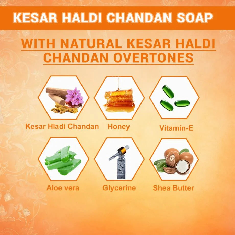 Kesar Haldi Chandan Homemade Handcrafted Soap Bar