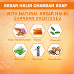 Load image into Gallery viewer, Kesar Haldi Chandan Homemade Handcrafted Soap Bar
