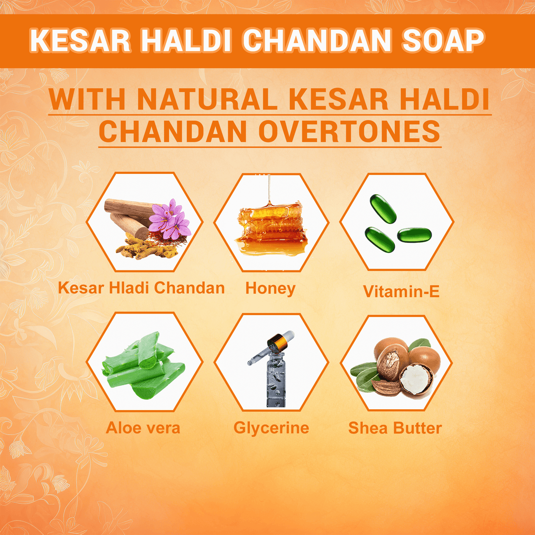 Kesar Haldi Chandan Homemade Handcrafted Soap Bar