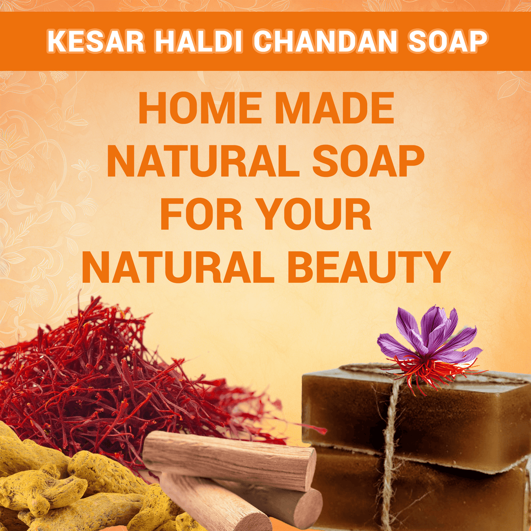 Kesar Haldi Chandan Homemade Handcrafted Soap Bar