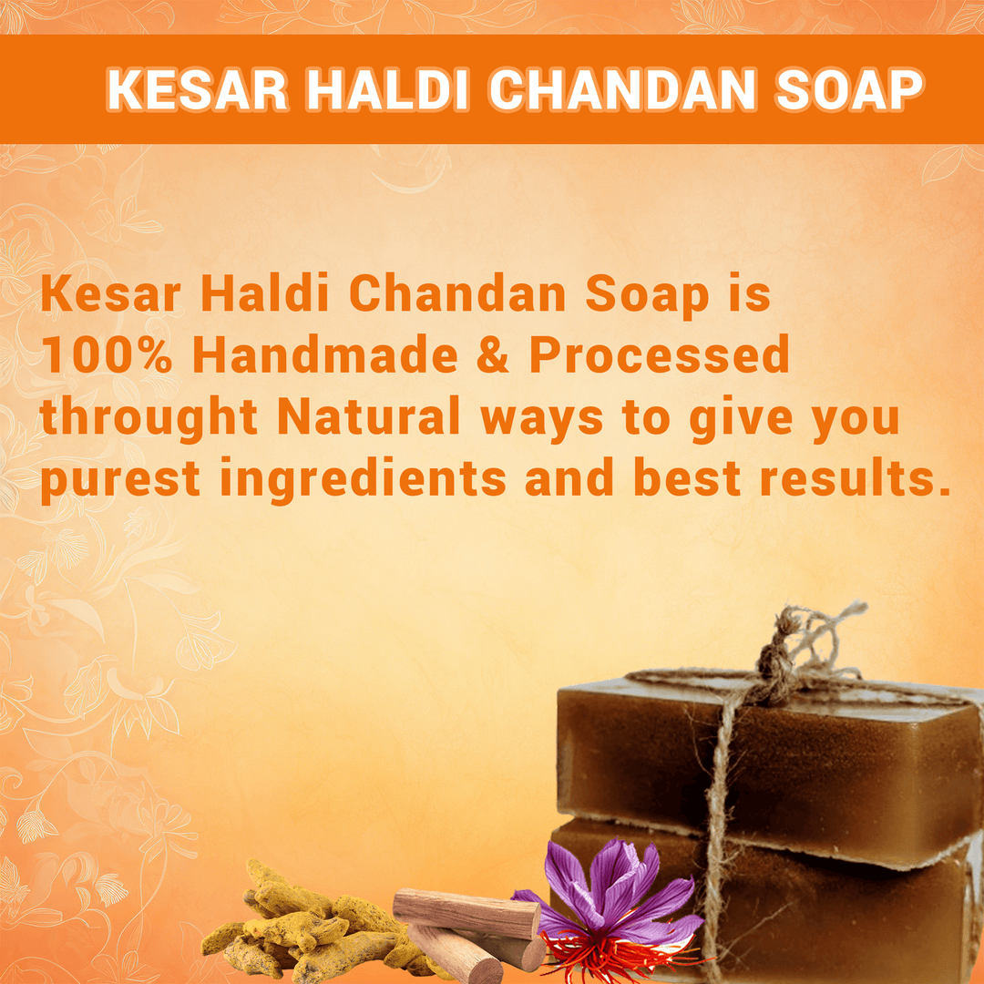 Kesar Haldi Chandan Homemade Handcrafted Soap Bar