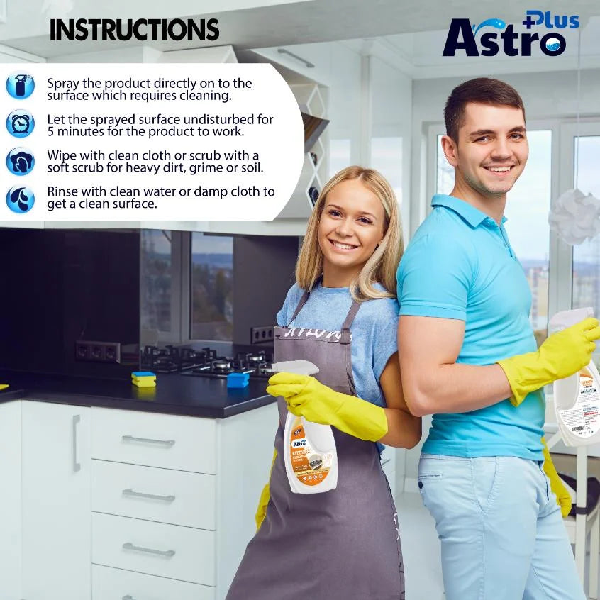 Astro Plus Kitchen Cleaner Remove Tough Grease|Cleans Stove ,Sink AND Chimney Etc.(500 ML). 