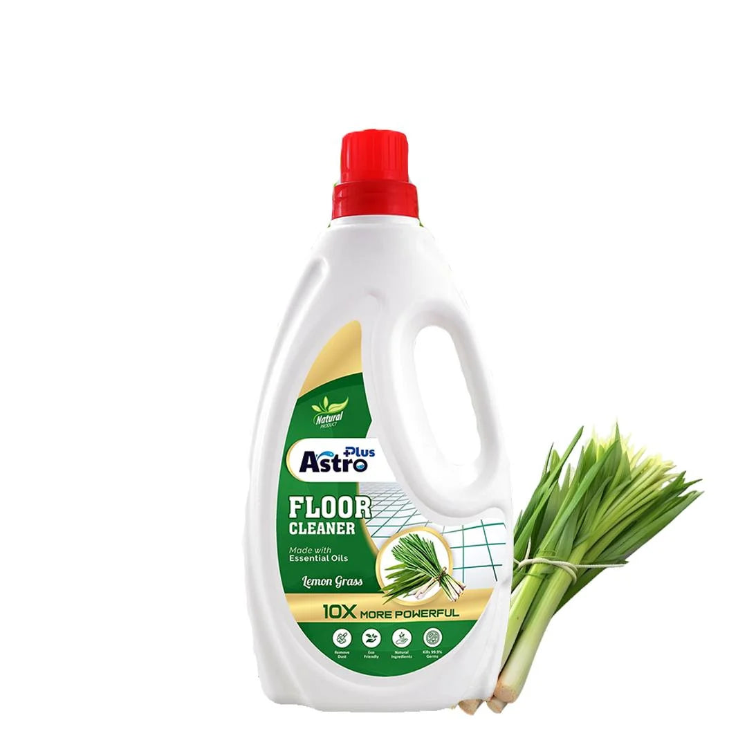 Astro Plus FLOOR CLEANER 1L LEMON GRASS Natural Disinfectant Insect Repellent Skin Safe, Baby Safe , Pet-Friendly