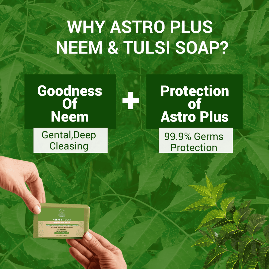 Handmade Neem Tulsi Soap | Natural and Organic Skincare | Pure Neem Tulsi Soap for Sensitive Skin | Neem Tulsi Soap Bar - Handmade and Ayurvedic |