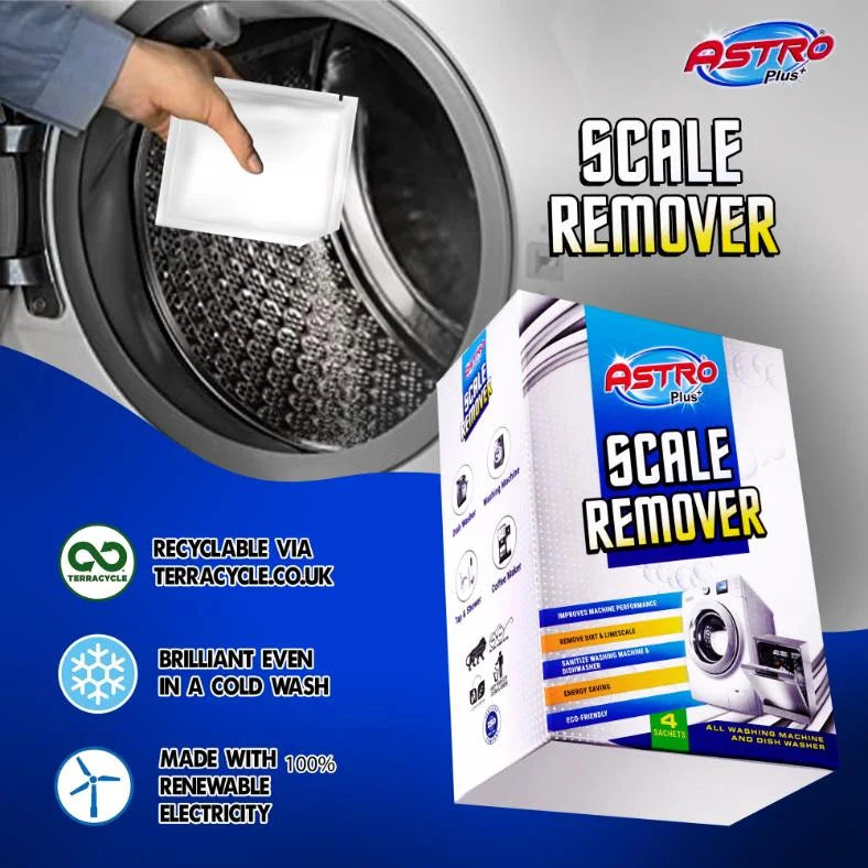 Astro Plus Scale Remover All Branded Top AND FrontLoad Washing Machine Tub Cleaning Powder(400G)