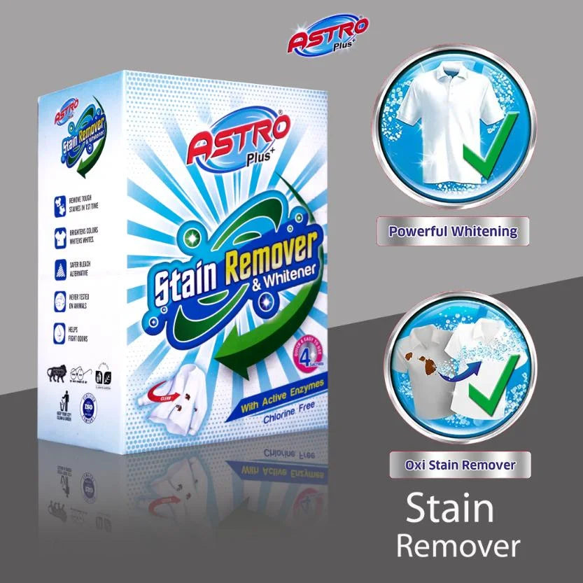 Astro Plus Stain Remover|Remove Tough Stains|Stain Remover With Color Safe Formula|(400G)