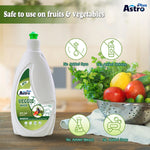 Load image into Gallery viewer, ASTRO PLUS Veggie Wash Clean Fruits &amp; Vegetables Natural Action, Removes Pesticides Germs Safe to use on Veggies and Fruits Washing Liquid (500 ml)
