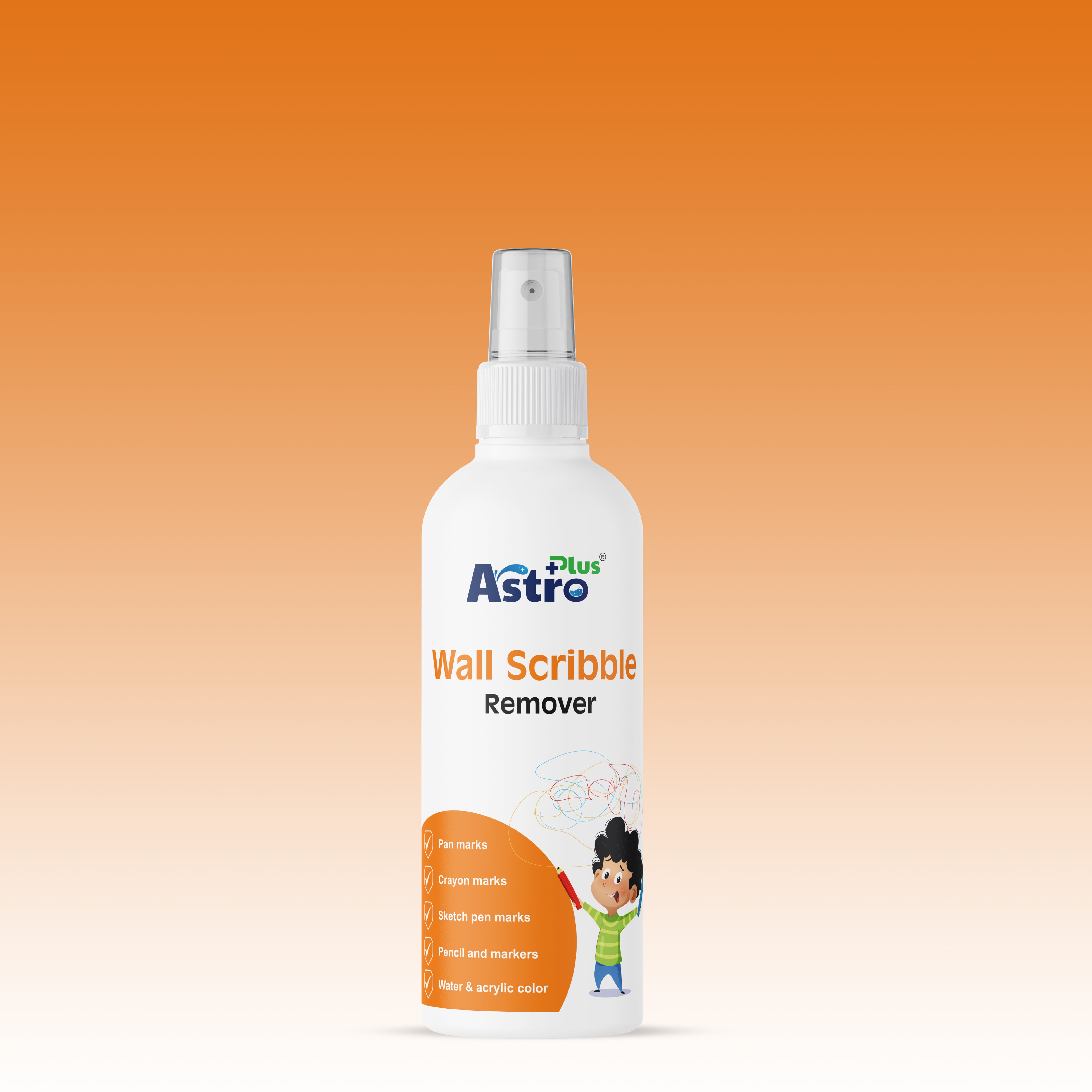 wall scribble remover | wall stain remover | crayon remover for walls | marker remover for walls | ink remover for walls | wall cleaner liquid | scribble remover spray | wall paint cleaner | washable wall cleaner | crayon marks cleaner | pen ink remover for walls | wall cleaning solution | tough stain remover for walls | paint safe wall cleaner | kids scribble remover | permanent marker remover wall | wall spot remover | wall mark remover | home cleaning product | Astro Plus wall scribble remover