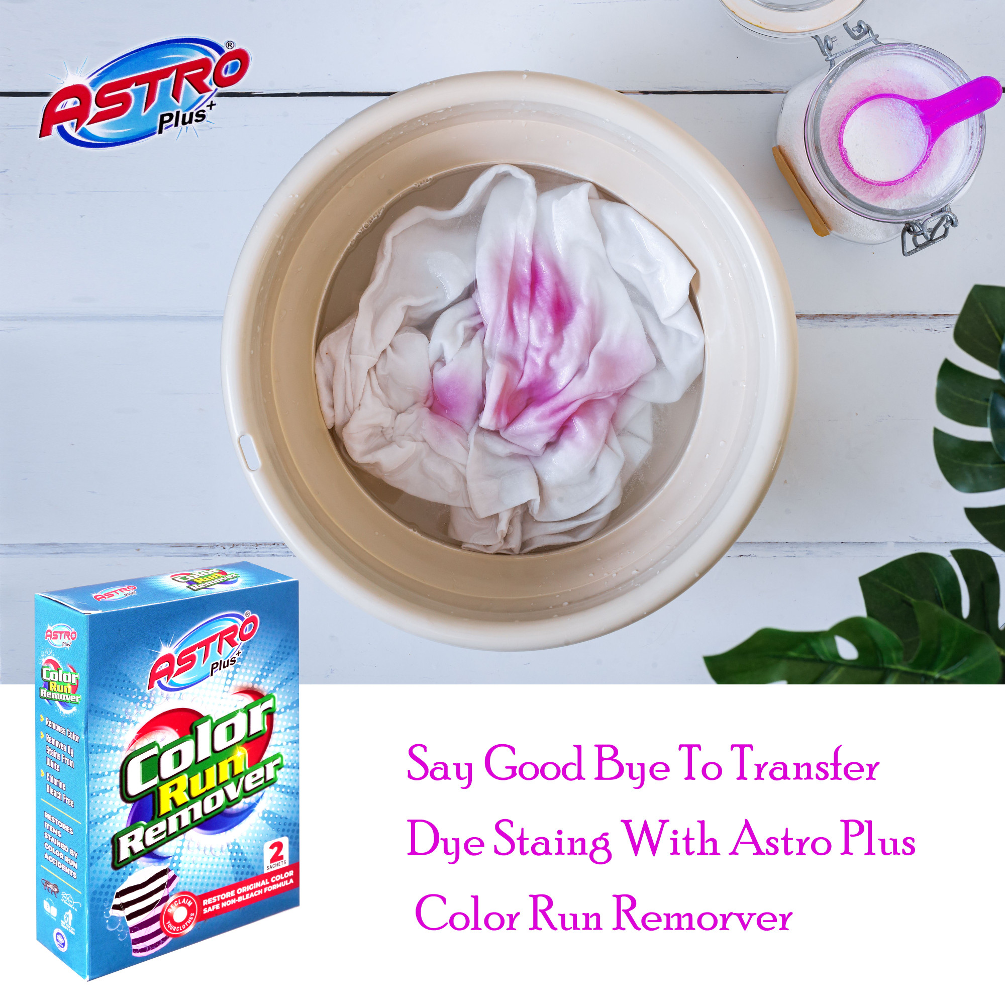 Astro Plus Color Run Remover  Powerful Color Bleed Eliminator Stain Remover  Stain Remover(200g)