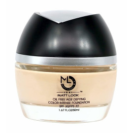 Mattlook Oil Free Age Defying Color Intense Foundation SPF 30/ FPS 30, Natural Beige (50ml)